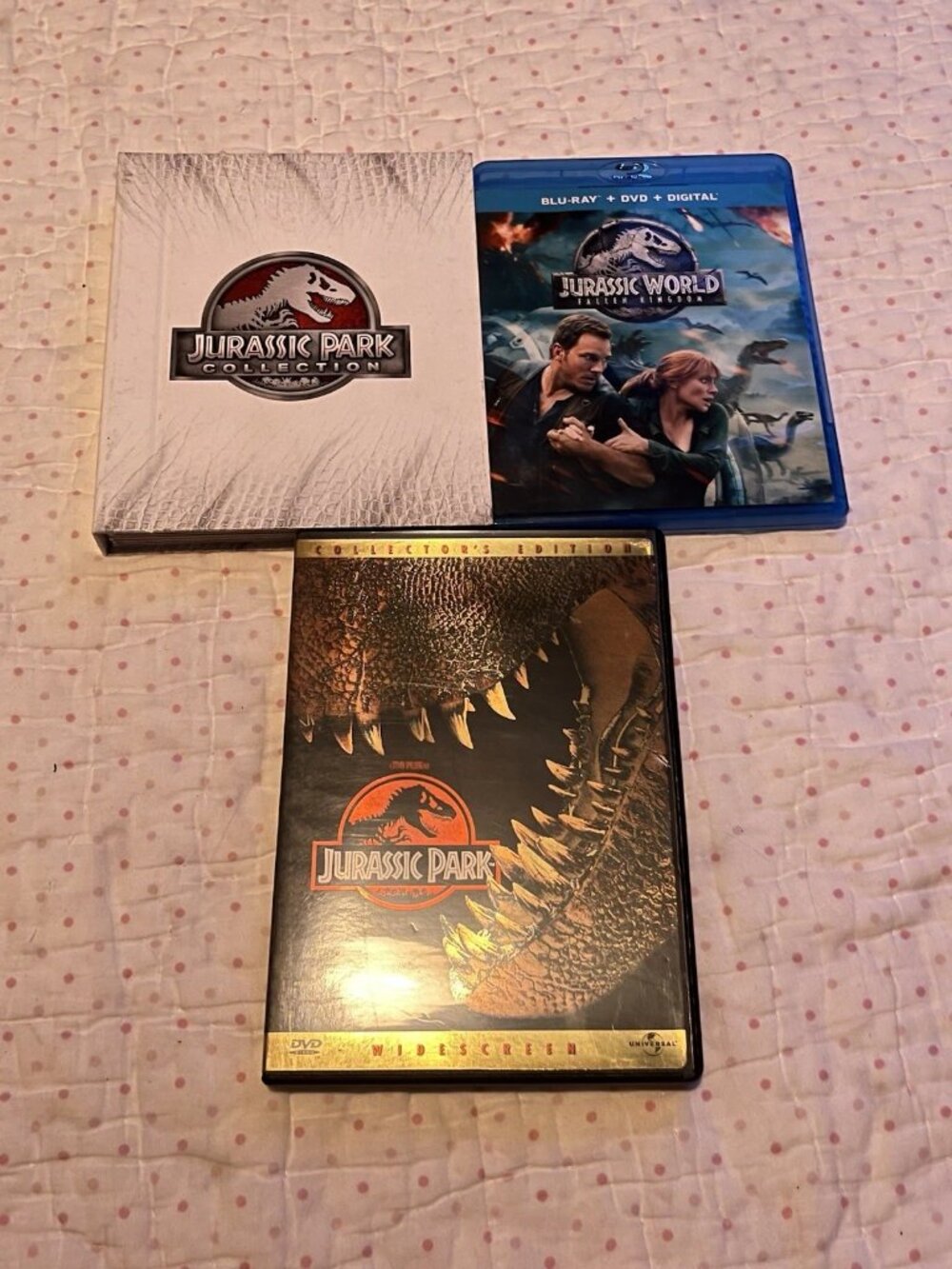 Jurassic Park Collection Blu ray Fallen world Collectors Edition DVD Bundle